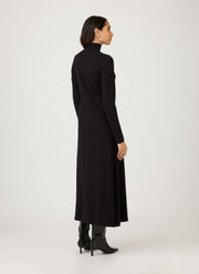 Women's Jersey Midi Dress in Black