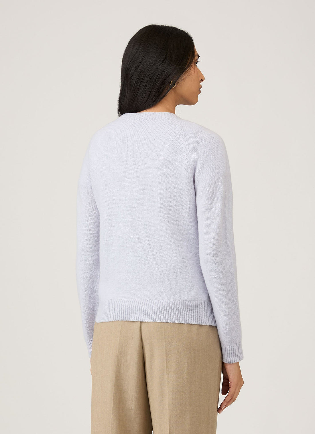 Women's Lambswool Crew Neck Jumper in Ice Blue