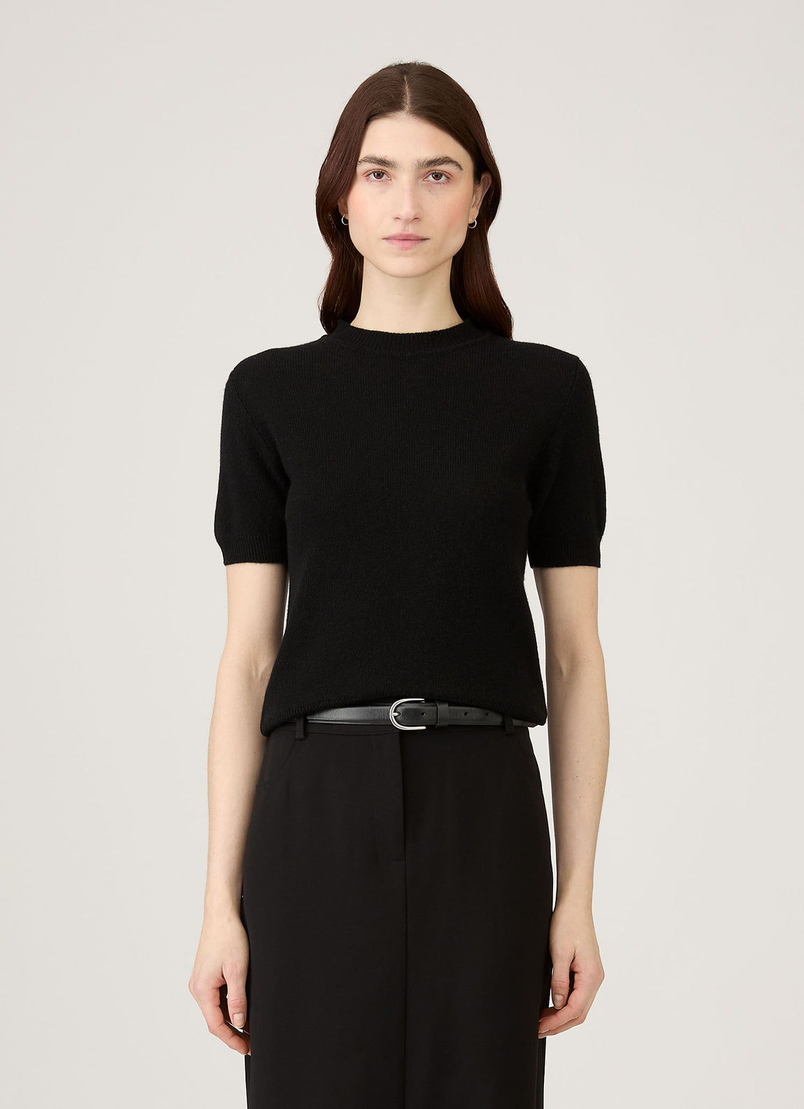 Women's Cashmere T-Shirt in Black