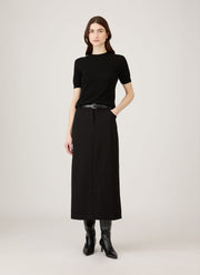 Women's Cashmere T-Shirt in Black