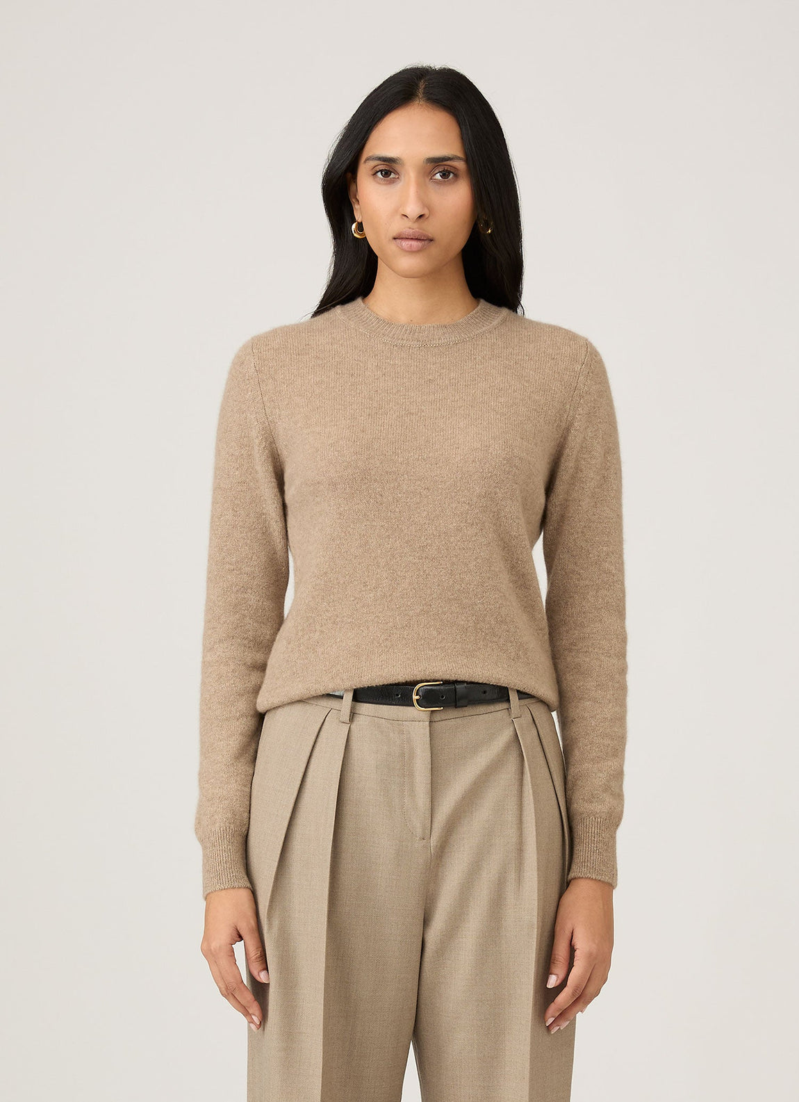 Women's Cashmere Jumper in Mink
