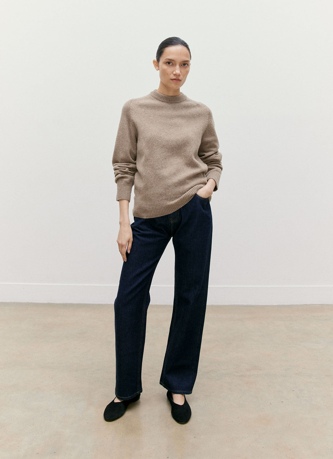 Women's Lambswool Jumper in Mink