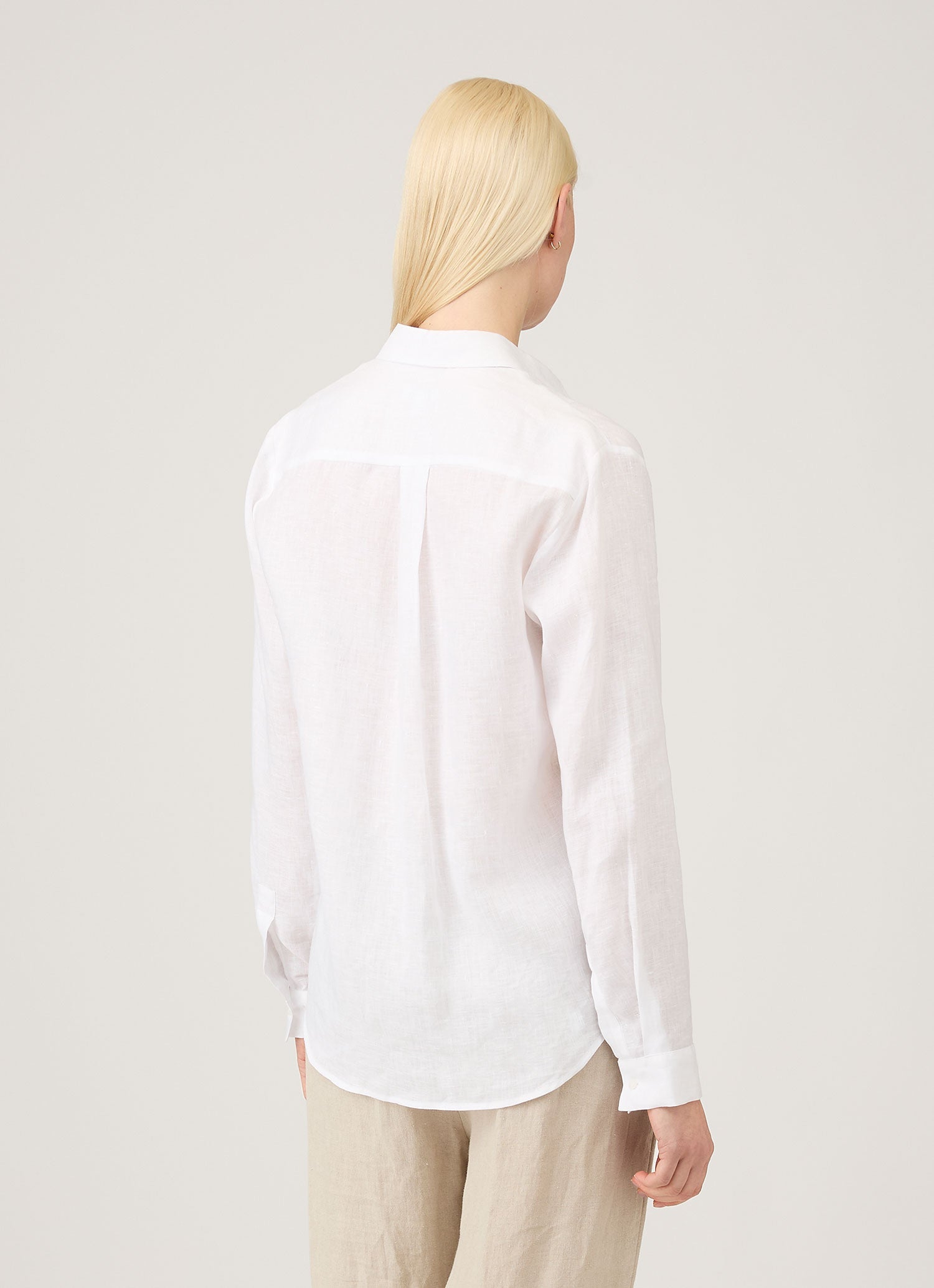 Women's Linen Shirt in White