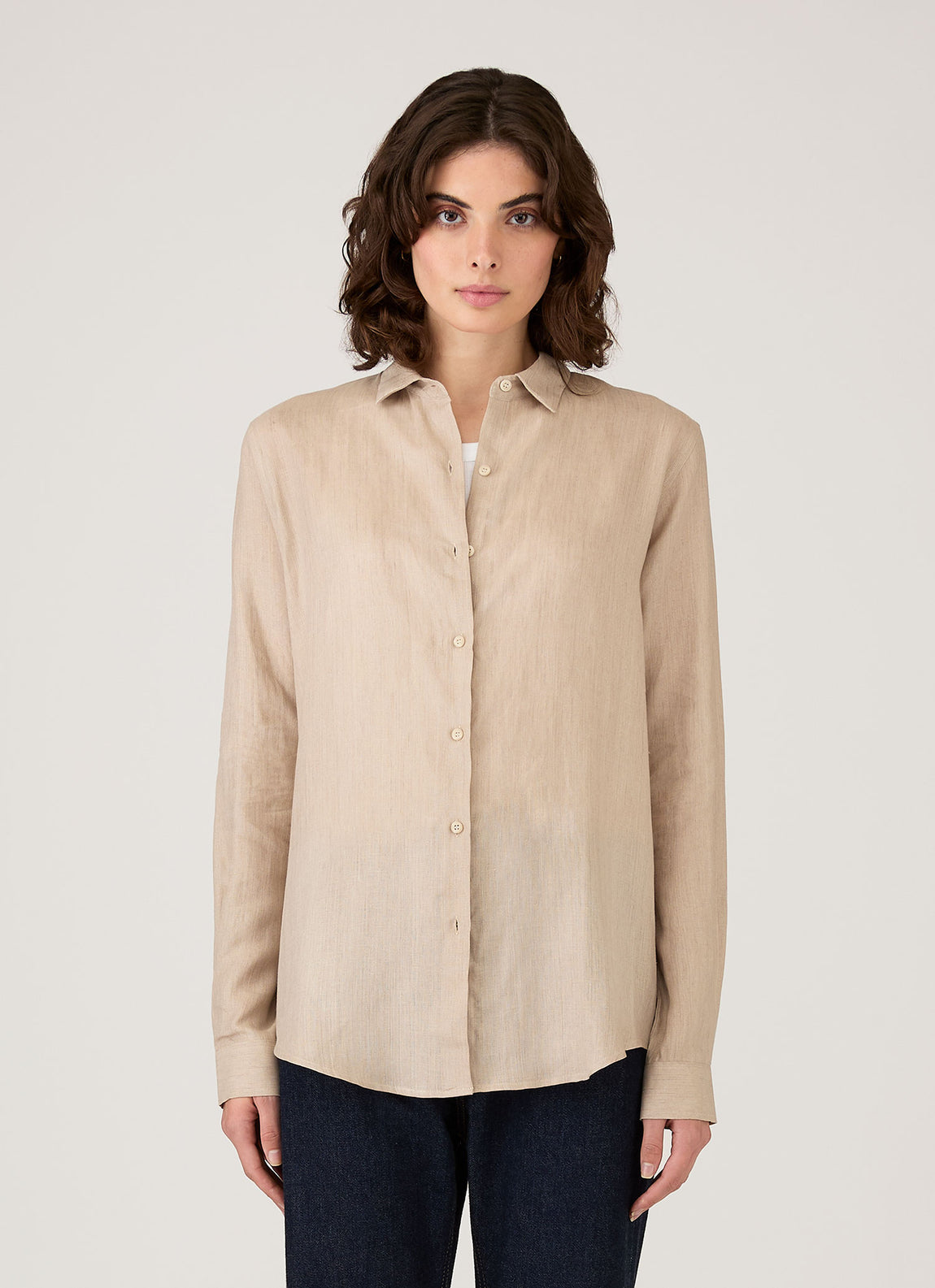 Women's Linen Shirt in Hazelwood