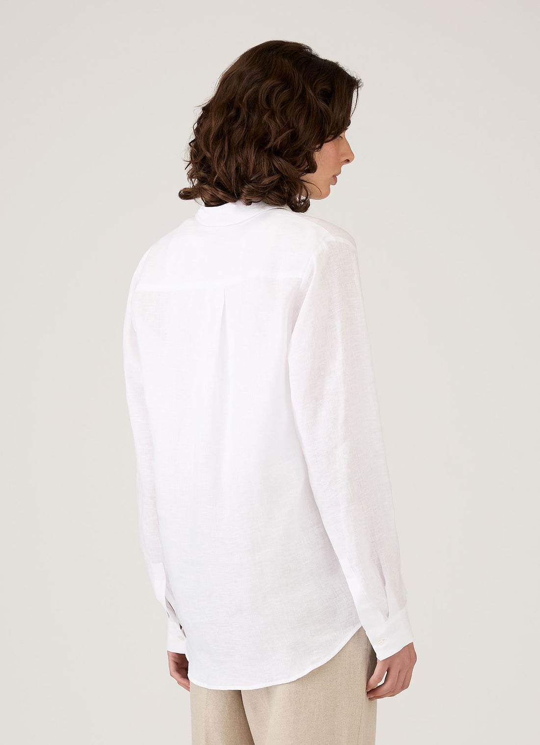 Women's Linen Shirt in White