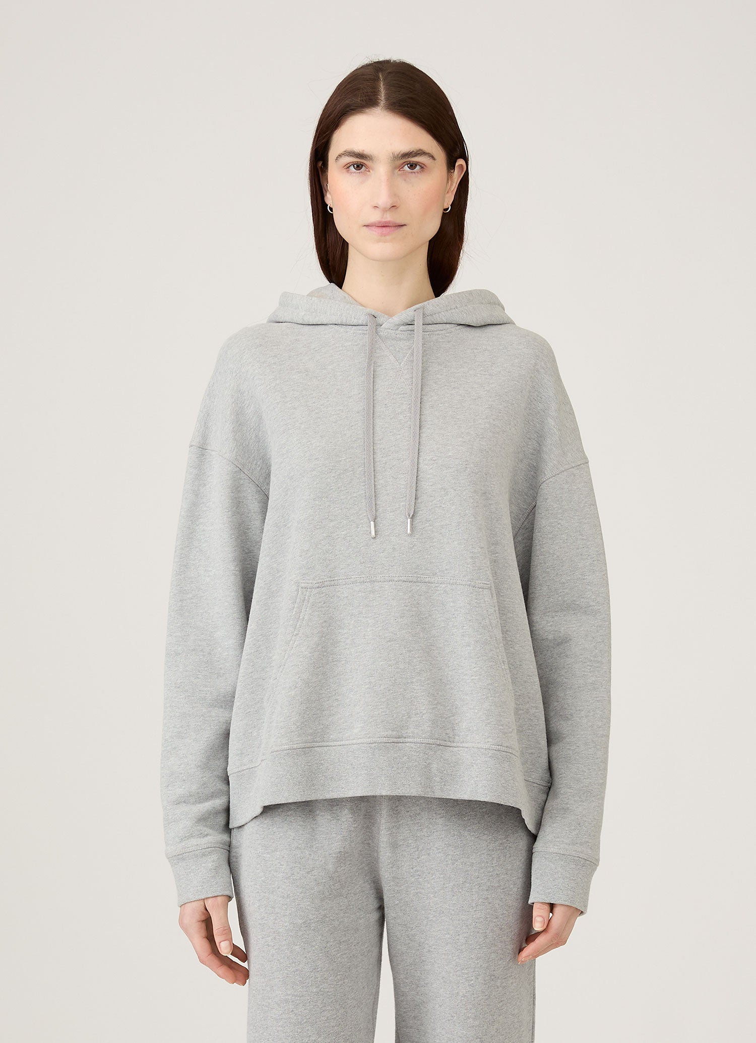 Women's Loopback Hoodie in Grey Melange