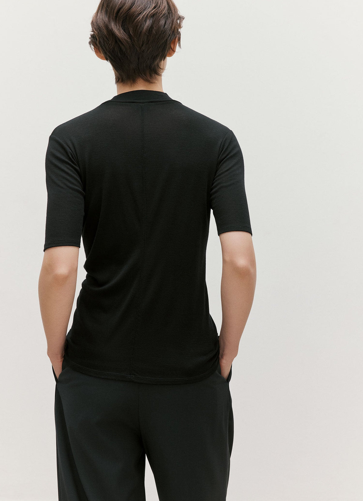 Women's Mock Neck Top in Black