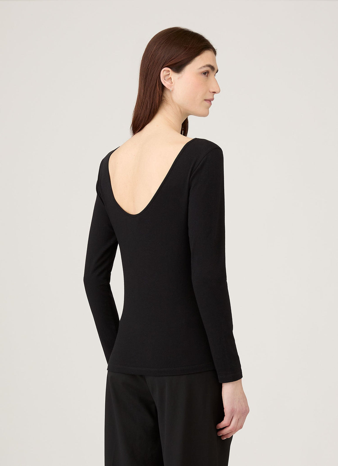 Women's Scoop Back Top in Black