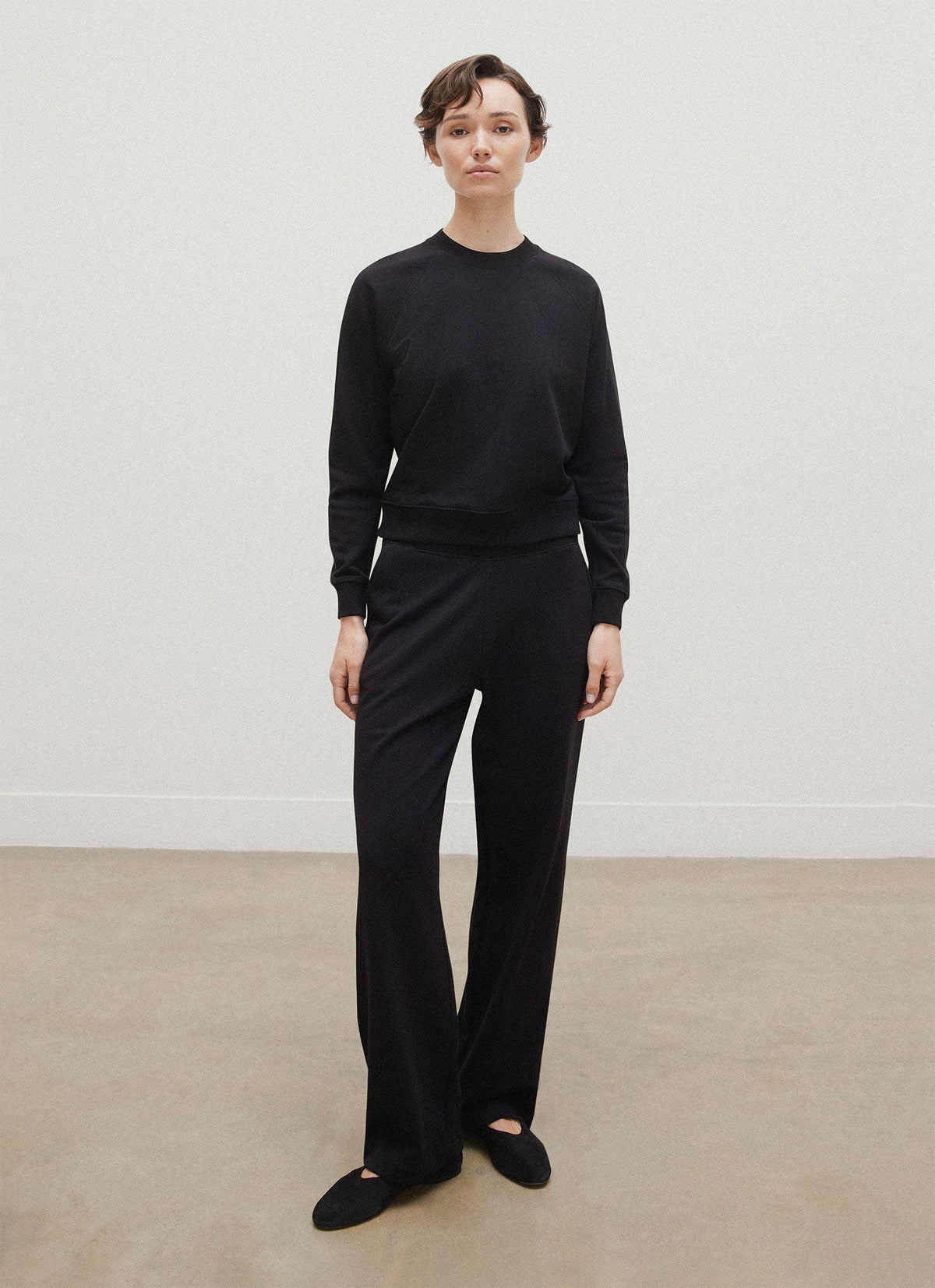 Women's Supima Loopback Sweatpants in Black
