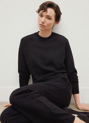 Women's Supima Loopback Sweatpants in Black