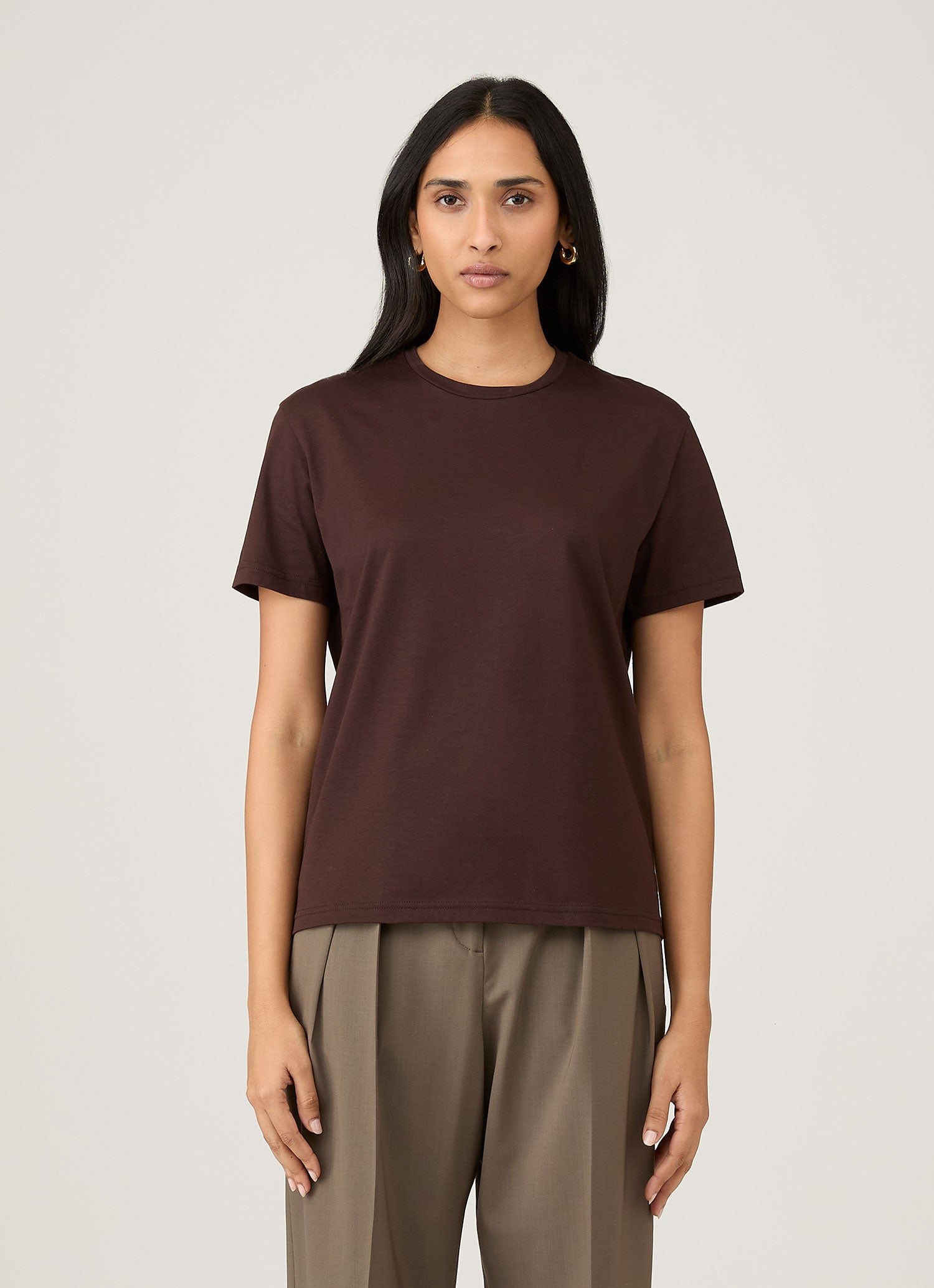 Women's Boy Fit T-shirt in Truffle
