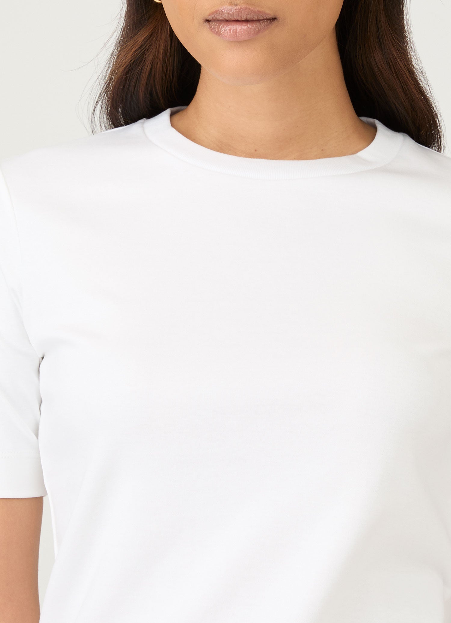 Women's Mid Sleeve T-shirt in White