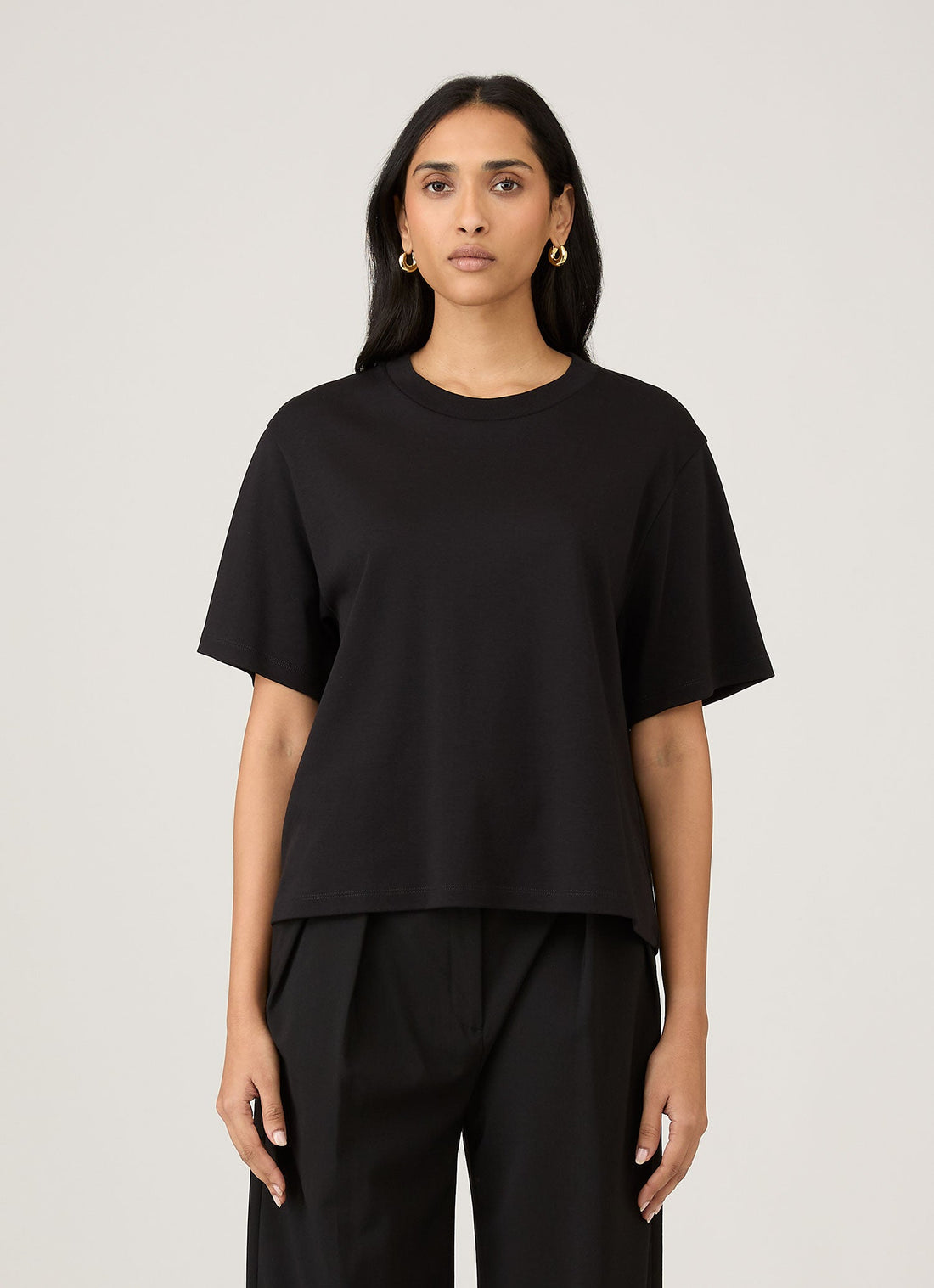 Women's Boxy Heavyweight T-shirt in Black