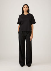 Women's Boxy Heavyweight T-shirt in Black