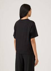 Women's Boxy Heavyweight T-shirt in Black