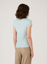 Women's Ribbed T-shirt in Peppermint
