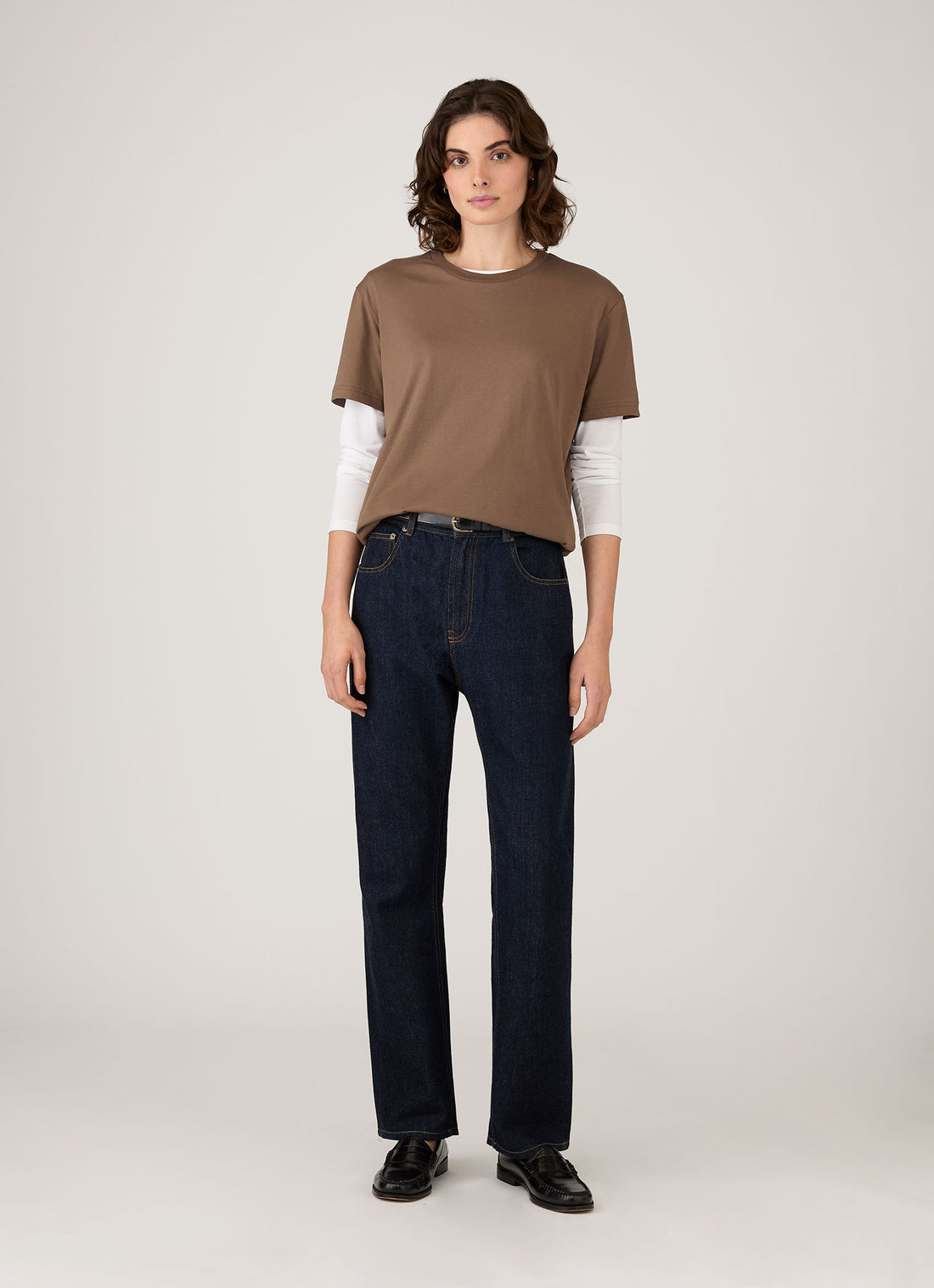 Women's Boy Fit T-shirt in Dark Cedar