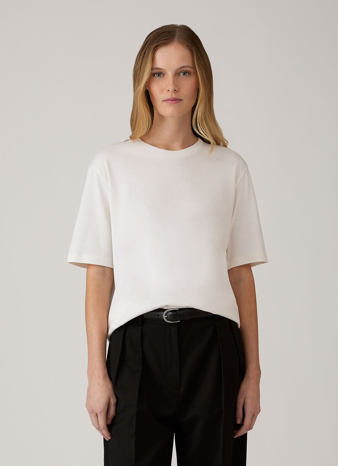 Women's Silk Cotton T-shirt in White