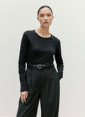 Women's Long Sleeve Classic T-shirt in Black