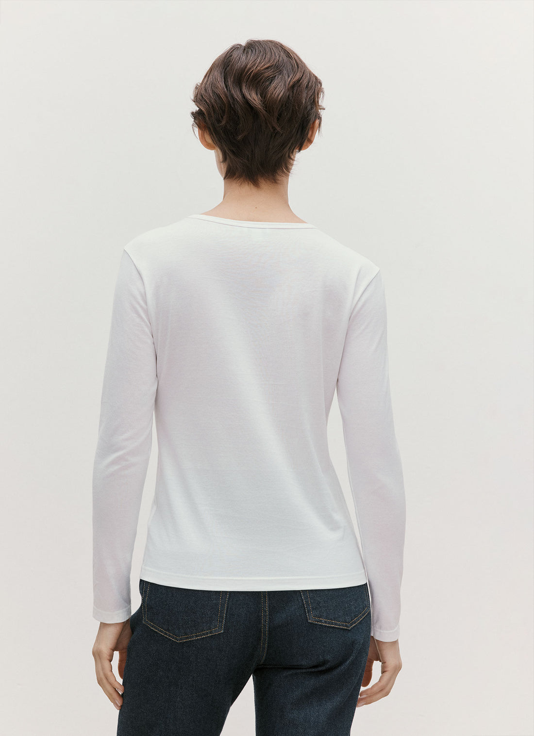 Women's Long Sleeve Classic T-shirt in White
