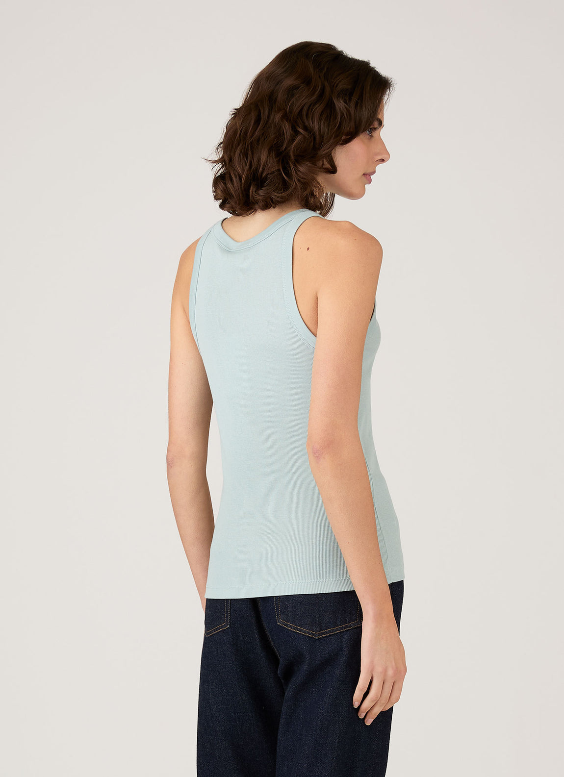 Women's Ribbed Tank Top in Peppermint