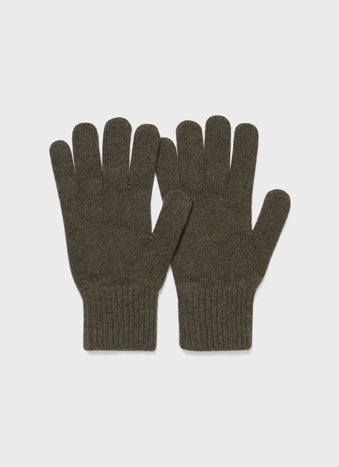 Cashmere Knitted Glove in Dark Moss