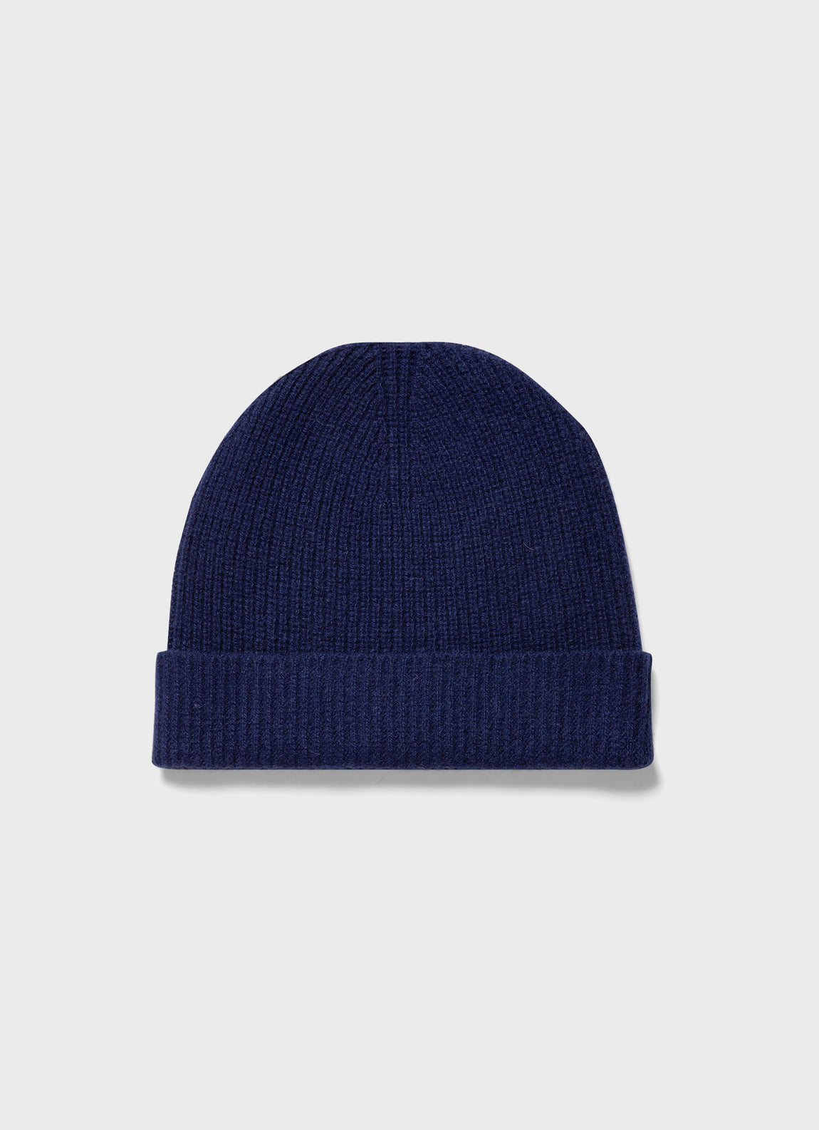Cashmere Ribbed Hat in Space Blue