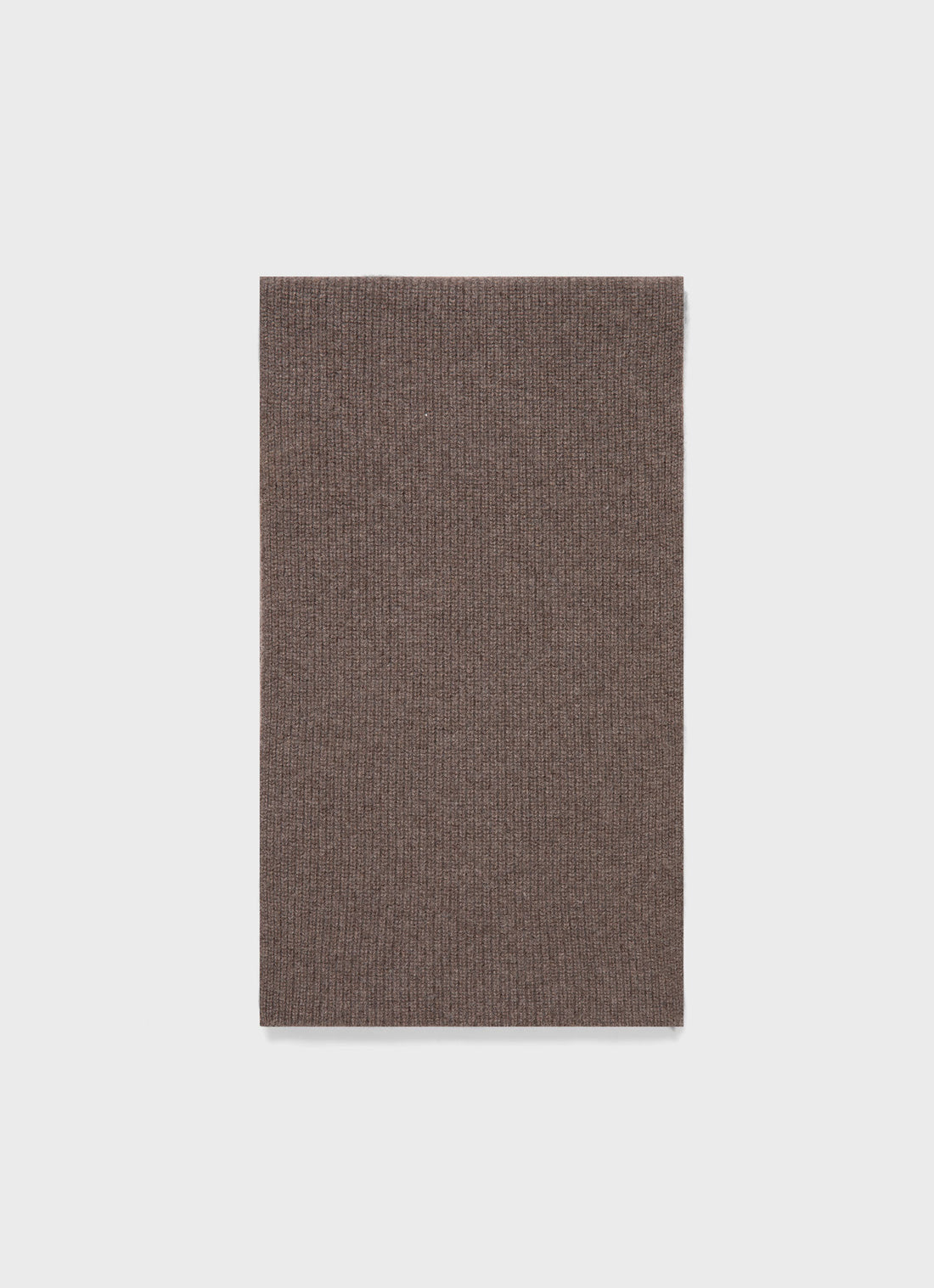 Cashmere Ribbed Scarf in Umber Brown