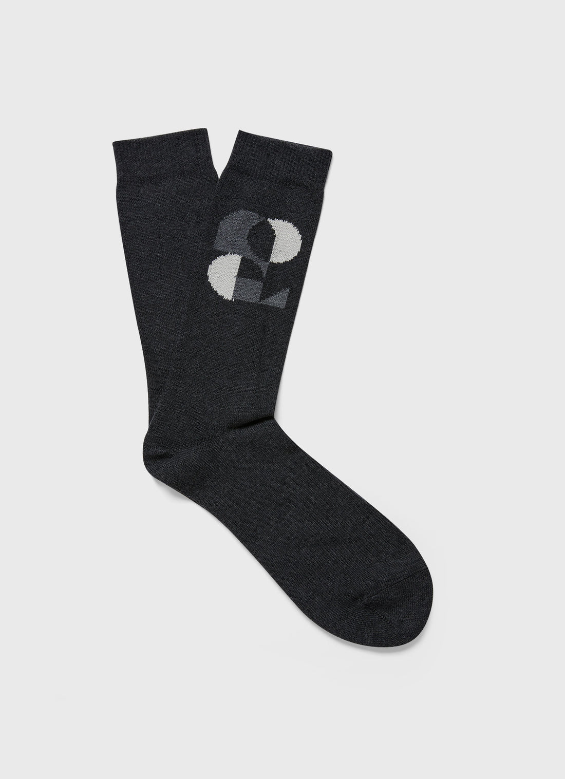 Men's Craig Ward Jacquard Socks in Charcoal Melange
