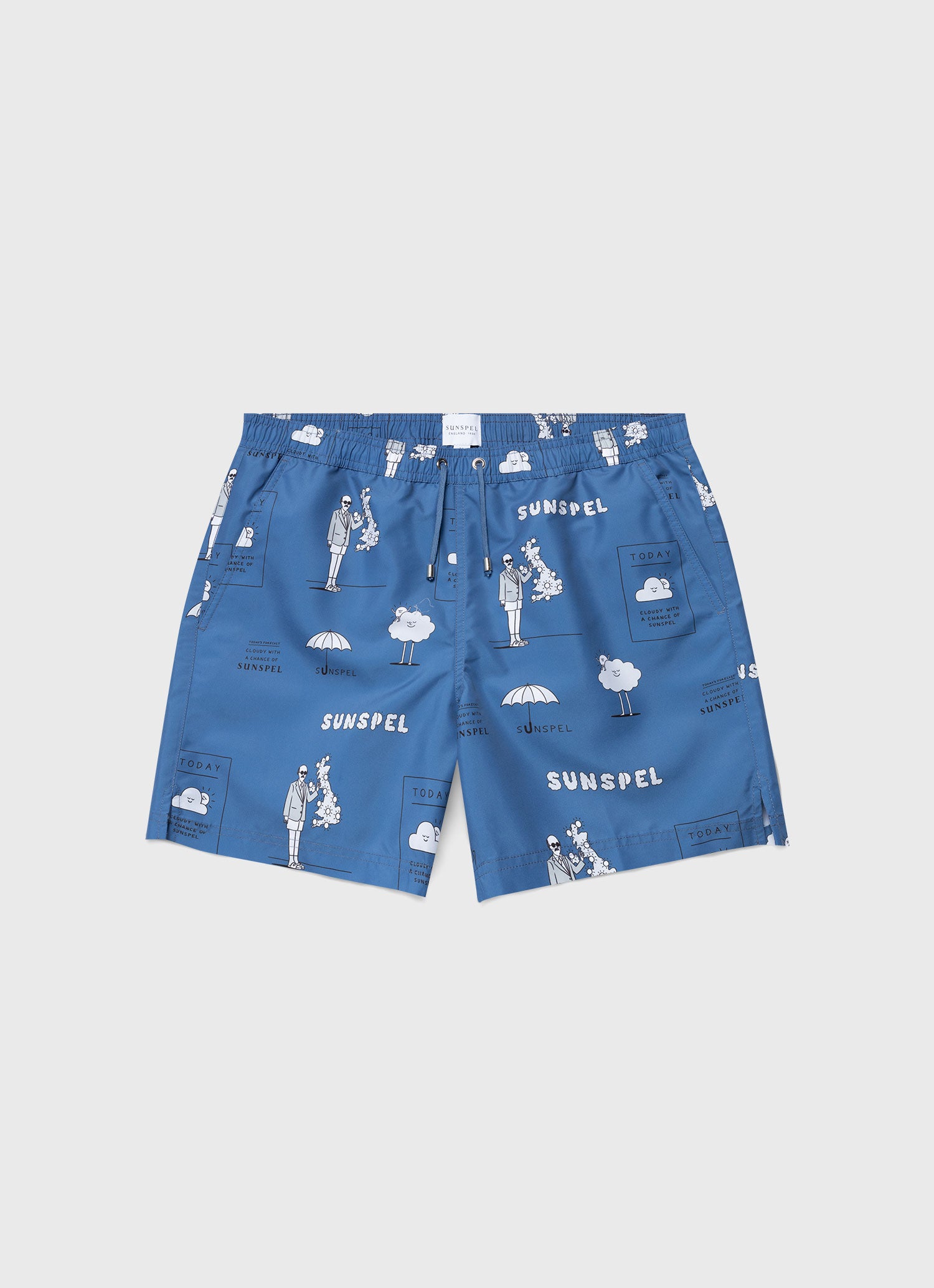 Men's Matt Blease Drawstring Swim Shorts in Today's Forecast Print