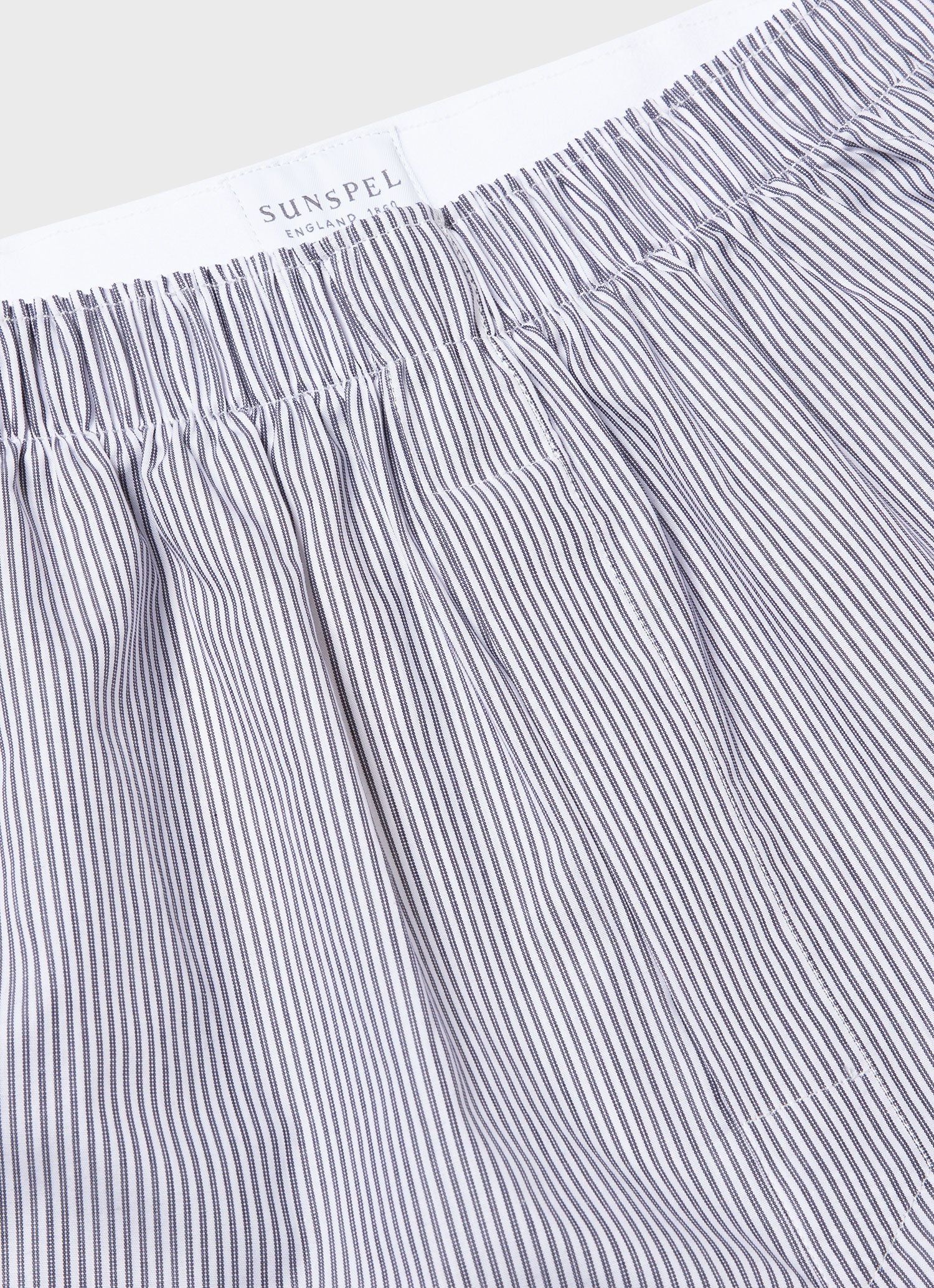 Men's Classic Boxer Shorts in Navy/White Stripe