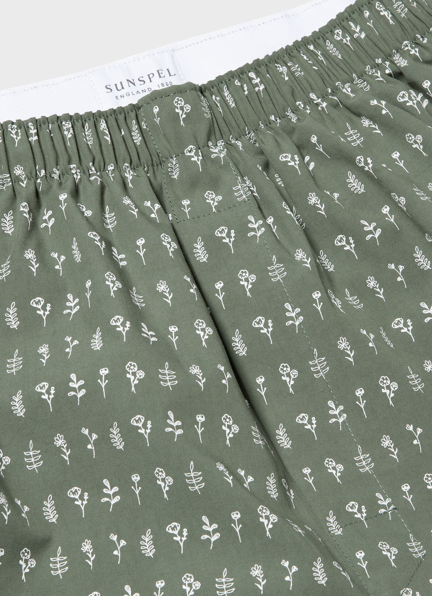 Men's Classic Print Boxer Shorts in Thyme Mini Florals