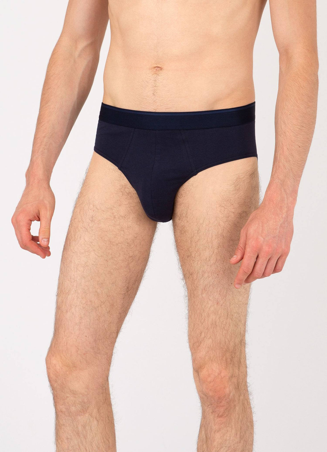 Men's Stretch Cotton Briefs in Navy