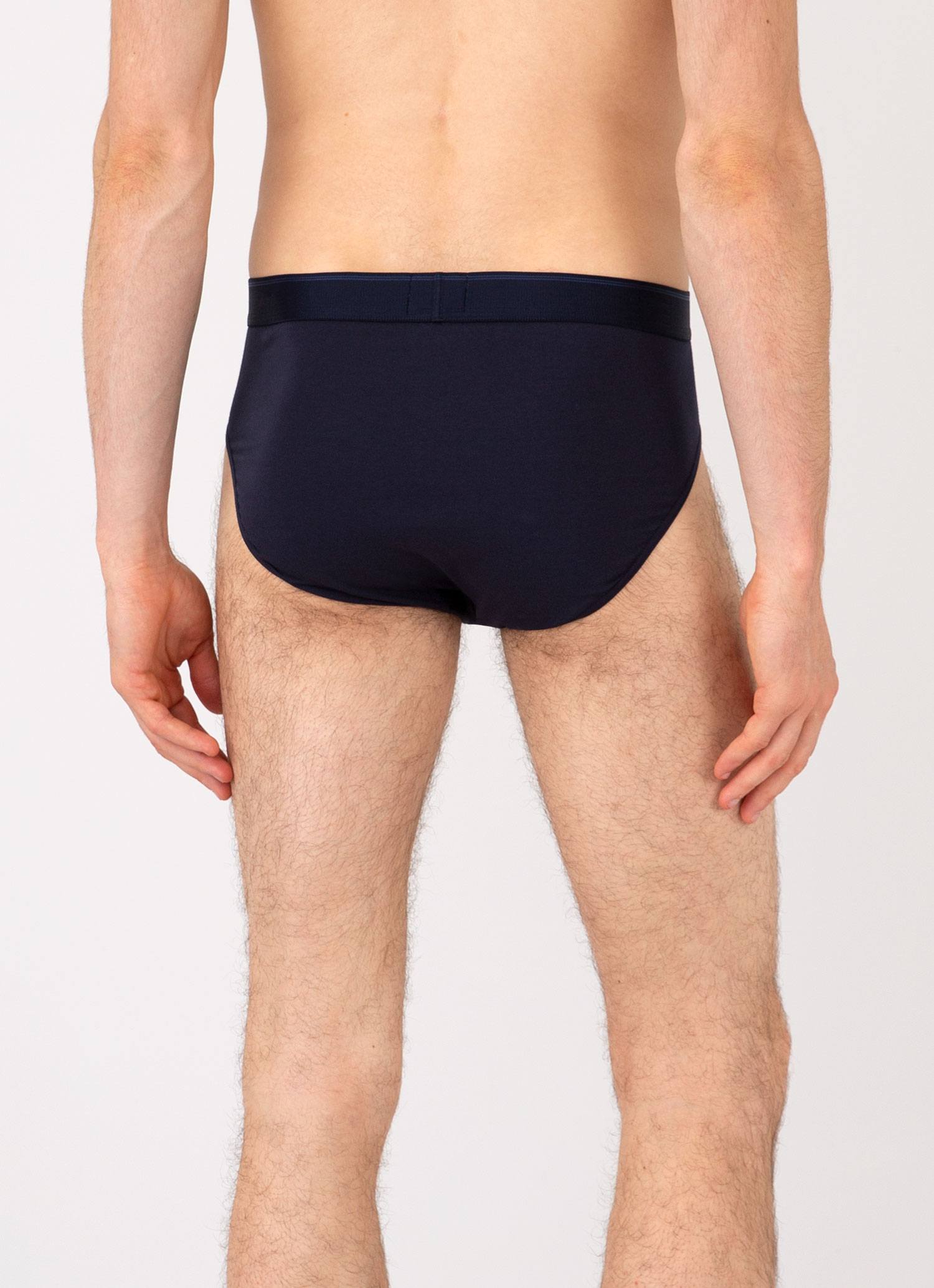 Men's Stretch Cotton Briefs in Navy