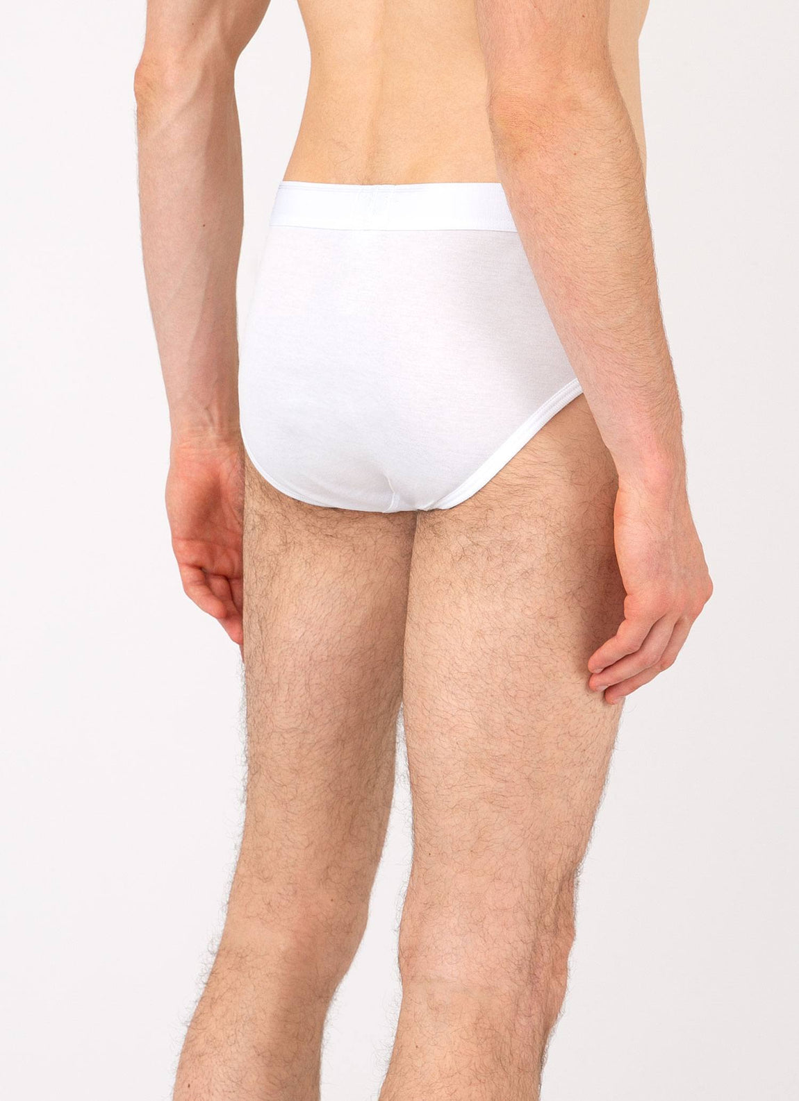 Men's Superfine Cotton Briefs in White in White