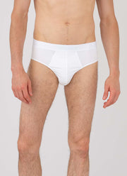 Men's Stretch Cotton Briefs in White