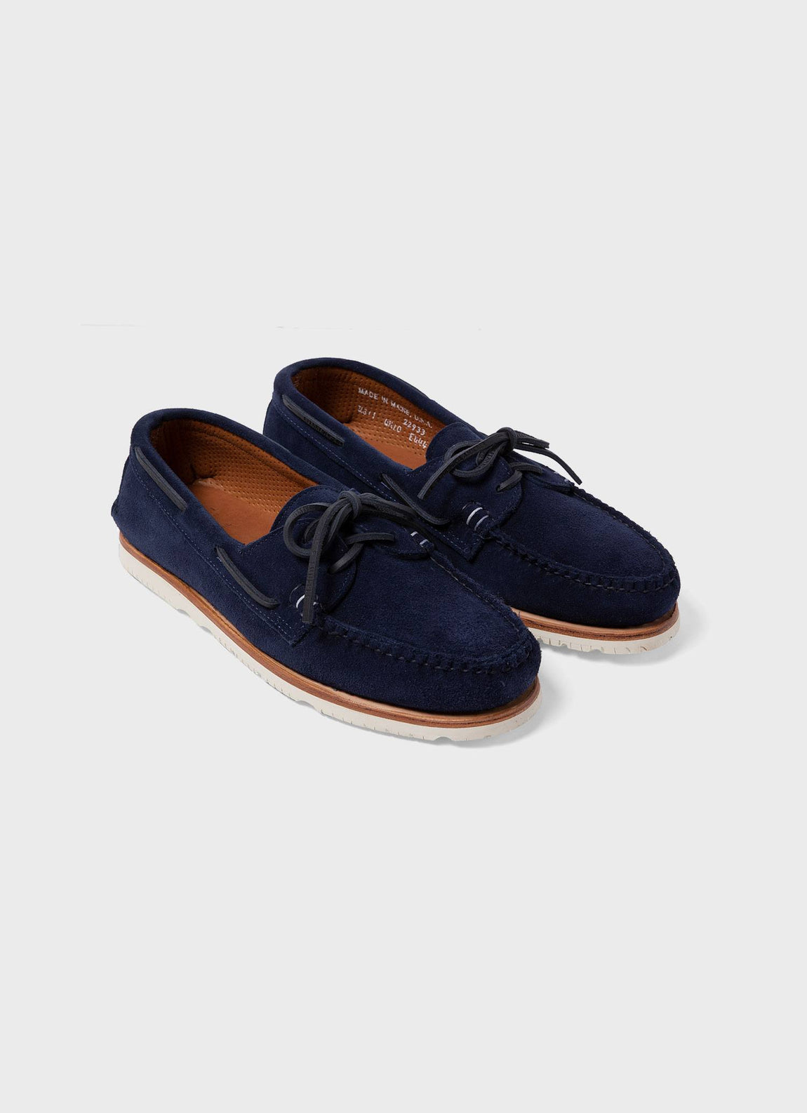 Men's Sunspel and Sperry Suede Boat Shoe in Navy