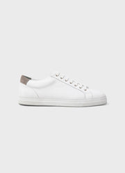 Men's Leather Tennis Shoes in White
