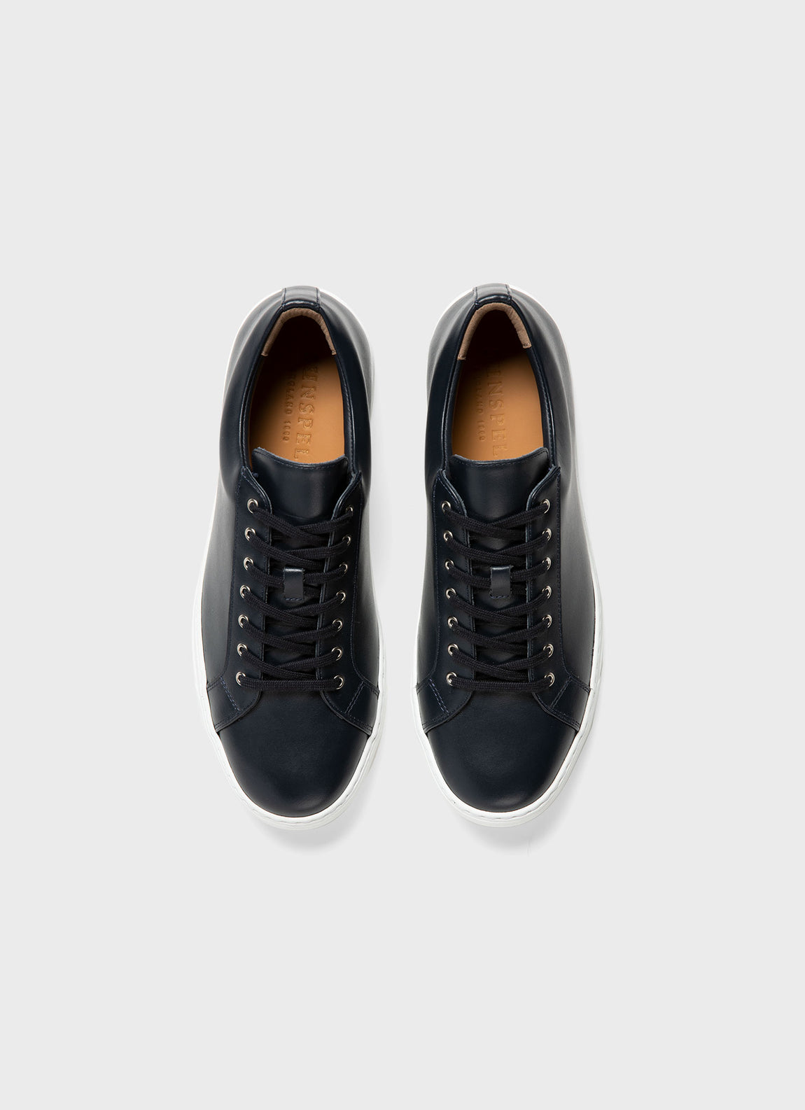 Men's Leather Tennis Shoes in Navy
