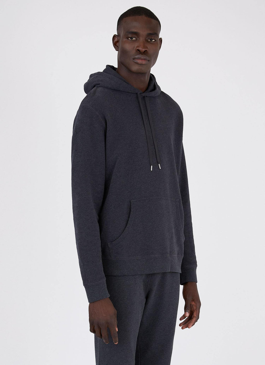 Men's Loopback Hoodie in Anthracite Melange