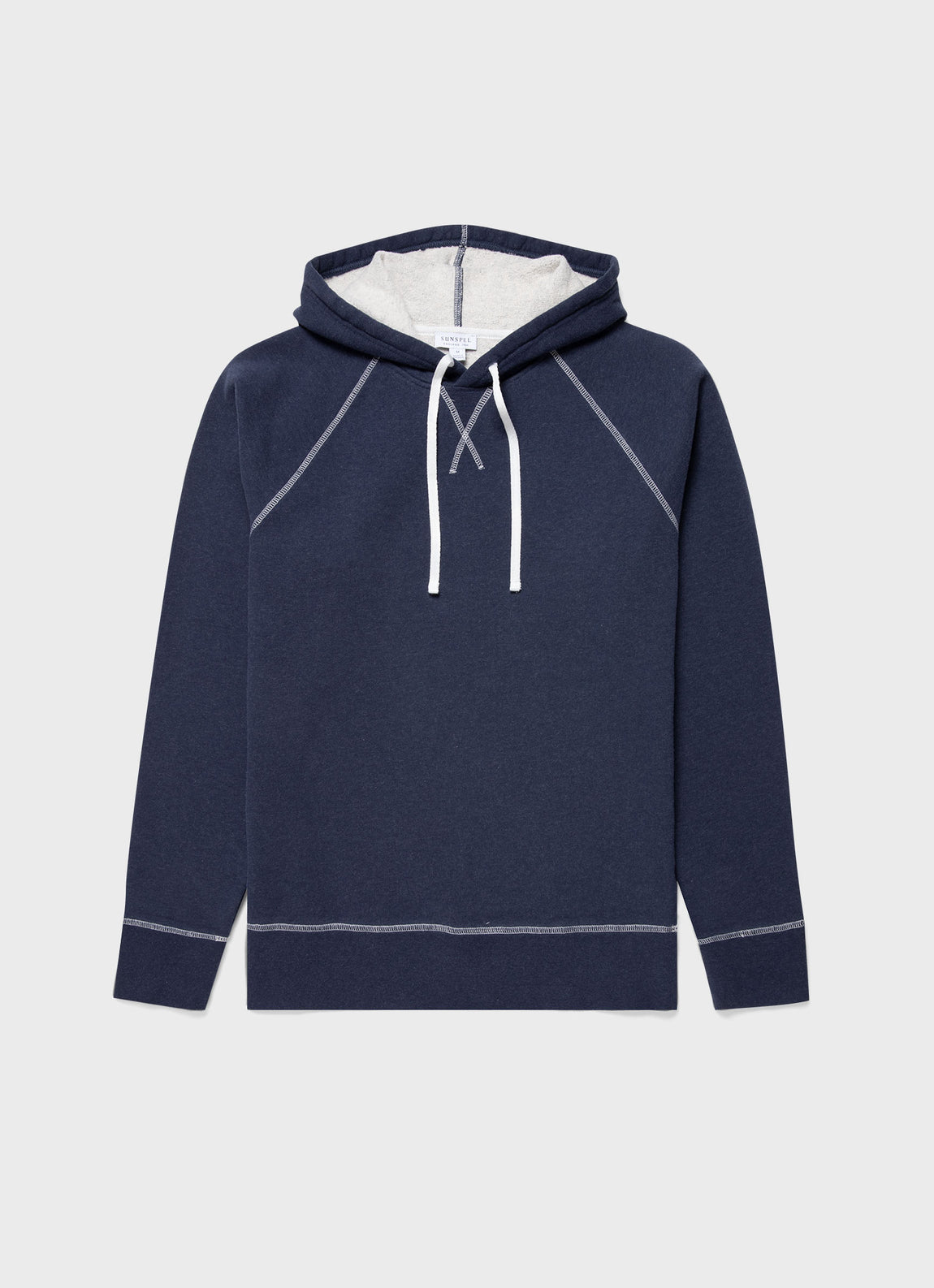Men's Fleeceback Hoodie in Navy Melange