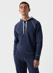 Men's Fleeceback Hoodie in Navy Melange