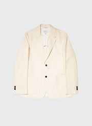 Men's Cotton Linen Unstructured Blazer in Undyed