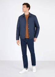 Men's Padded Coach Jacket in Navy