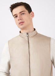 Men's Insulated Gilet in Light Stone