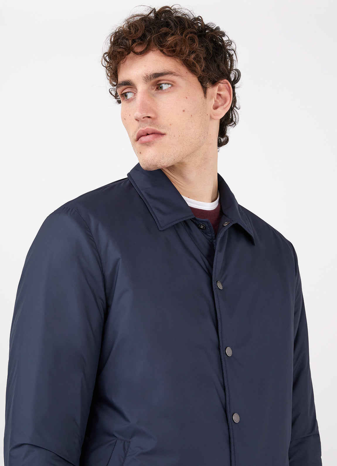 Men's Insulated Coach Jacket in Navy