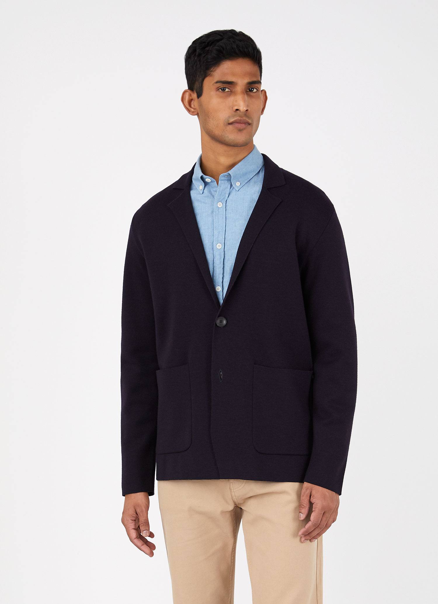 Men's Merino Milano Blazer in Navy