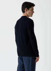 Men's Knitted Jacket in Navy