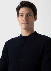 Men's Knitted Jacket in Navy