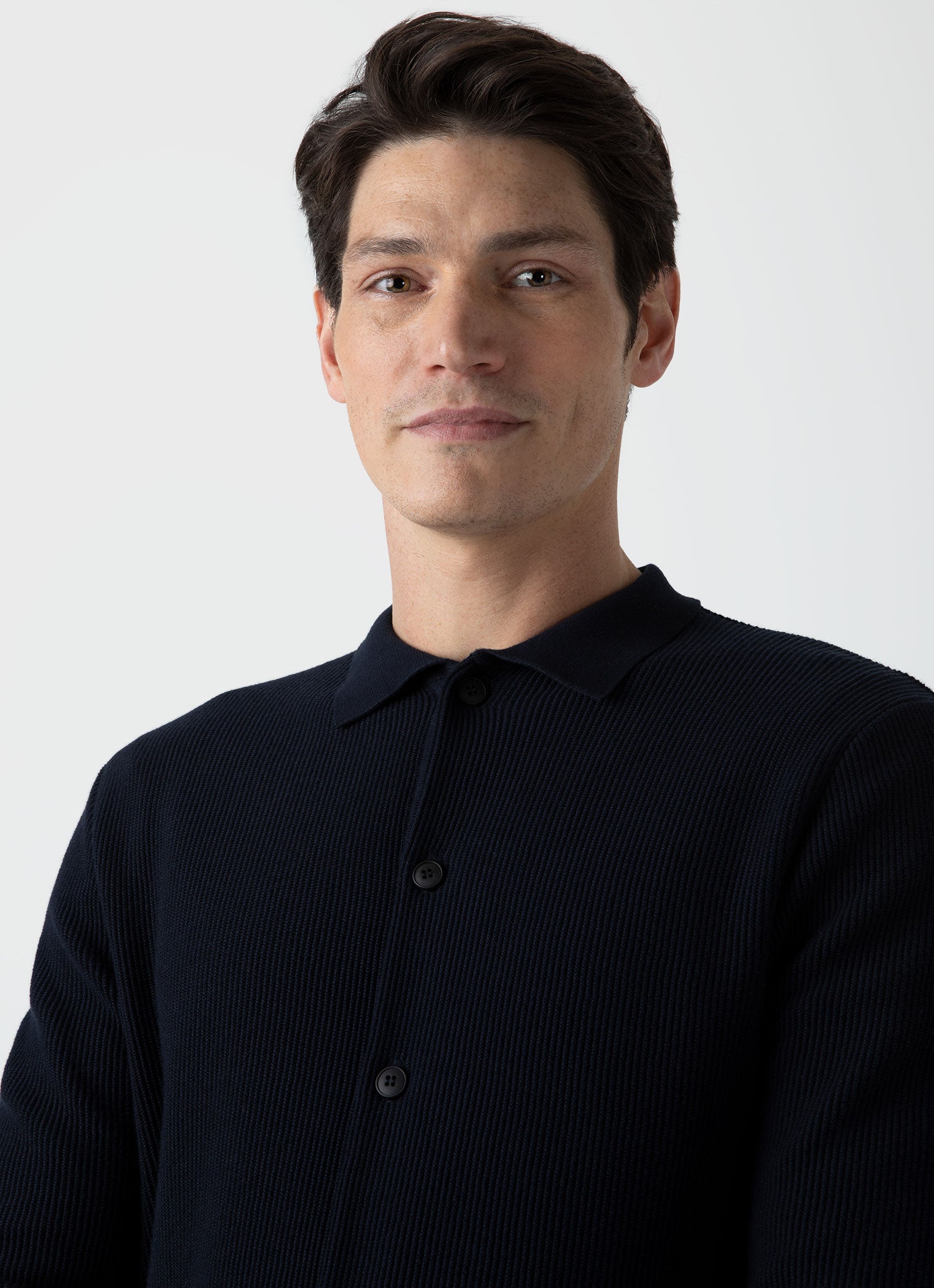 Men's Knitted Jacket in Navy